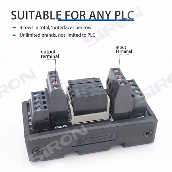 Siron Y450 High-Quality 4-Bit Wide-Bottom Signal Relay Module for PLC