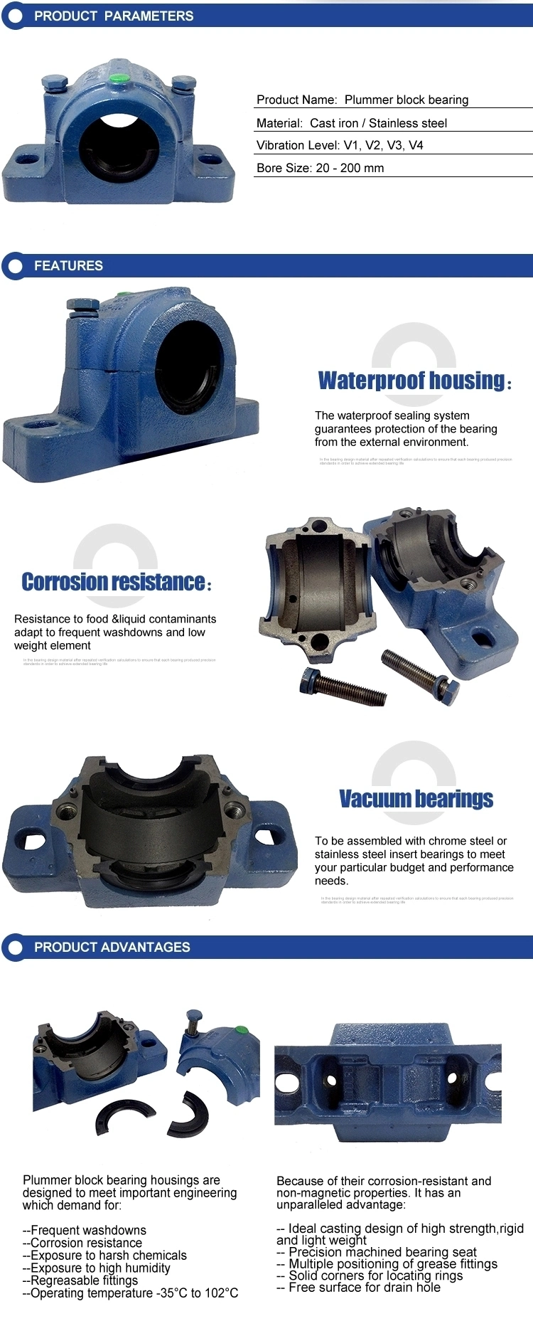 Bearing 22222 Split Sleeve Bearing Plummer Block Housing Bearing Snl Series