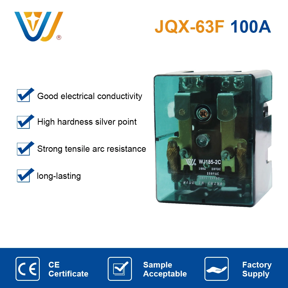 100A 90A 80A General Purpose Relays Electric Industrial Power Electromagnetic Relay Jqx Jqx62f 2z 2c Dpdt Dpst with CE UL RoHS