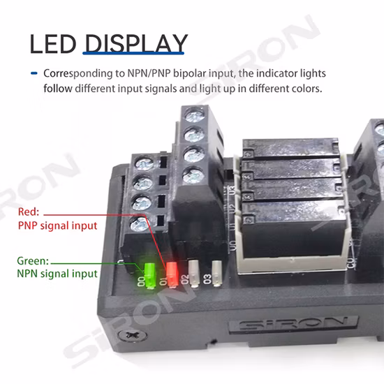Siron Y450 High-Quality 4-Bit Wide-Bottom Signal Relay Module for PLC