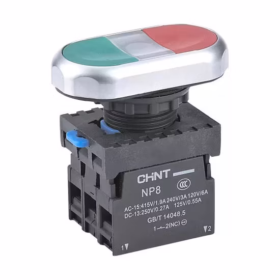 Pulsante serie Chint Np8 Np8-11zs/14 Np8-20X/31 Np8-11bn/2 Np8-11bn/4 Np8-10bn/2 Np8-10bn/3 Np8-11X/212 Chnt IP65 Interruttore a pulsante impermeabile per esterni